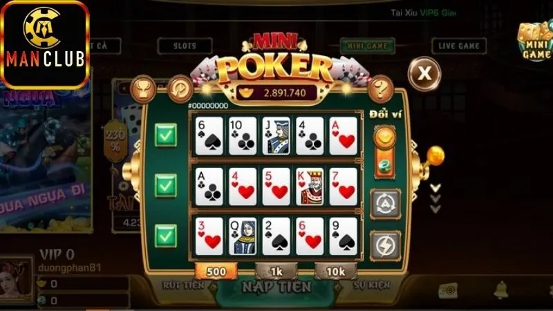 Mini poker – Xả stress, gom thưởng cực vui 4 Lợi ích và lưu ý khi chơi